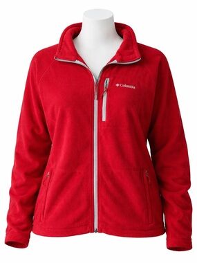 Size XL Columbia Women’s Interchange Fleece Jacket Red Full Zip Outdoor